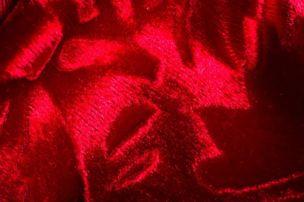 ベロア、赤い色の布。この豪華なストレッチベルベット生地h — ストック写真