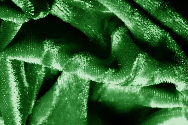 Velor green fabric Velvet pattern carved from under an uncircumc — Stock Photo, Image