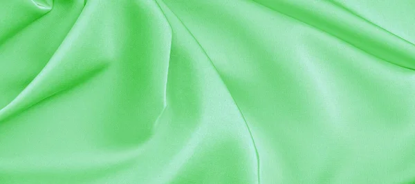 Tekstur latar belakang, pola. Kain sutra zamrud hijau. Wil ini — Stok Foto