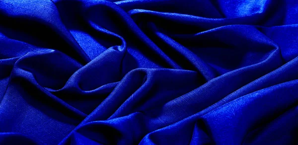 Textura, fondo, patrón, color azul, tela. tela de algodón — Foto de Stock