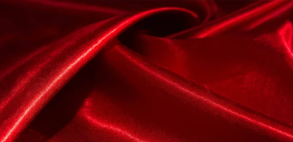 Texture, background, pattern, silk fabric of red color. This ado — Stock Photo, Image