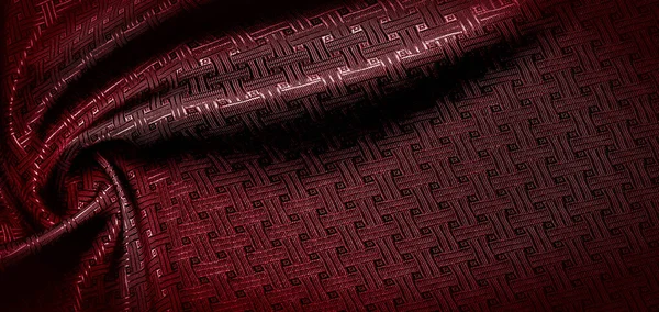 Background texture, pattern. Red silk fabric with a small checkered pattern. A classic look, add this to your designer collection. If you are looking for a red runway, you can learn how to go.