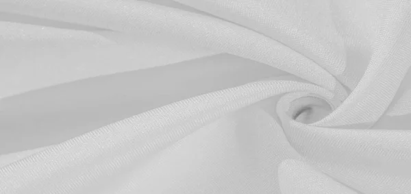 Texture, background, pattern, silk fabric of white color, solid — Stock Photo, Image