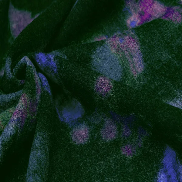 Tekstur, latar belakang, kain wol hitam dengan mentega berwarna-warni — Stok Foto