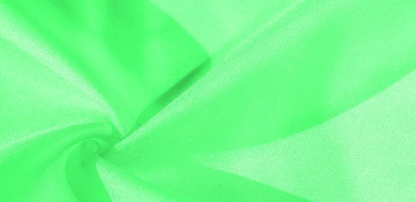 Textura, fundo, padrão, tecido de seda de cor verde. Isto é... — Fotografia de Stock
