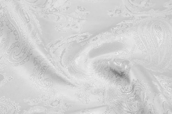 Текстура фон Шовкова тканина Чорно-білий колір Розкішний м'який — стокове фото