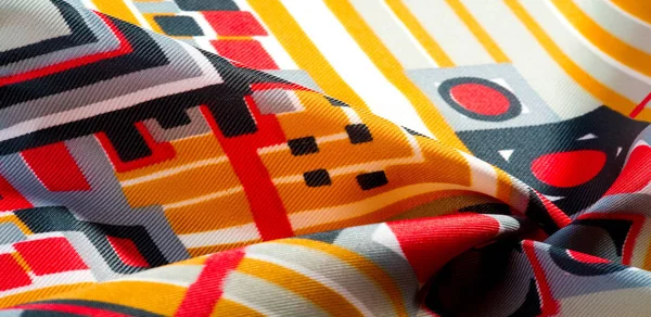 Padrão de textura. tecido de seda em formas geométricas abstratas. Parafuso — Fotografia de Stock