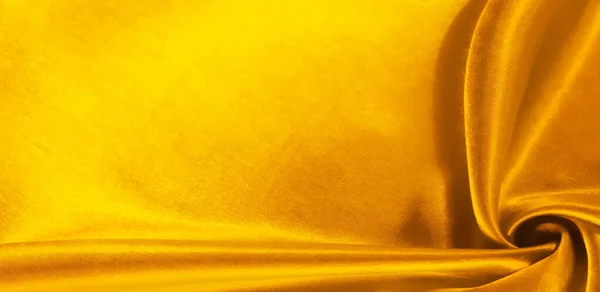 Tekstur, latar belakang, pola, kain sutra berwarna kuning. adorab ini — Stok Foto