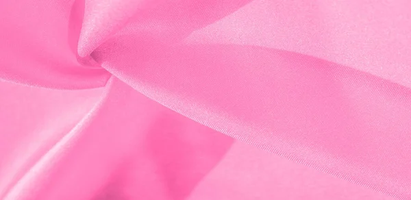 Textura, pozadí, vzorek, růžovou hedvábnou tkaninu. Tento Silk je — Stock fotografie