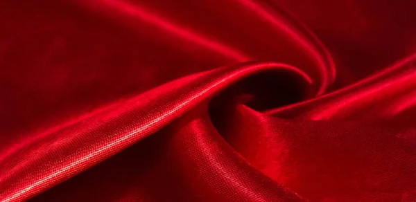 质地，背景，图案，红色丝绸织物。这个 — 图库照片