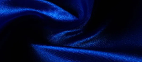 Textura, tecido de seda azul, feito apenas para o humor que vamos introd — Fotografia de Stock