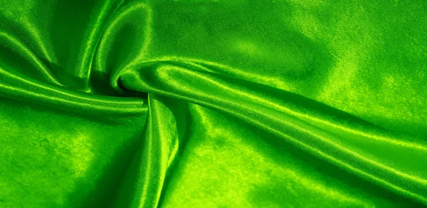 Textur, bakgrund, mönster, sidentyg av grön färg. Detta en — Stockfoto