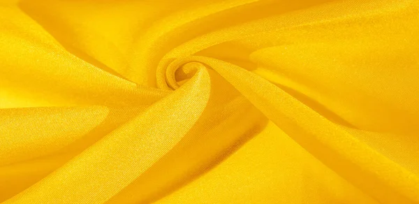 Tekstur, latar belakang, pola, kain sutra berwarna kuning. sutra ini i — Stok Foto