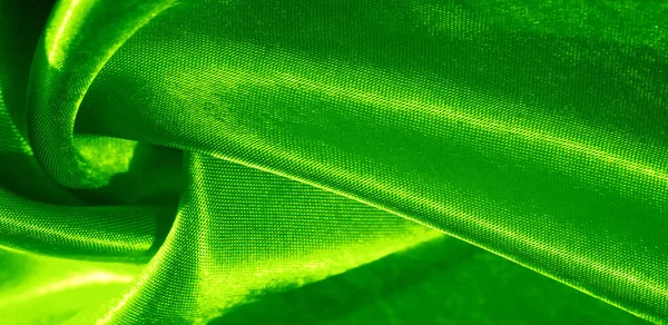 Textur, Hintergrund, Muster, Seidenstoff von grüner Farbe. Dies ist ein — Stockfoto