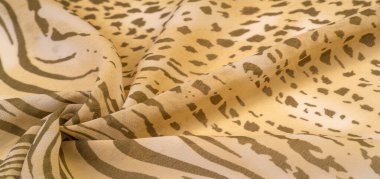 Doku, desen, koleksiyon, ipek kumaş, Afrika teması, hayvan