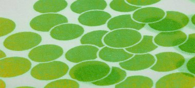 Doku Arka Plan, Yeşil Polka Nokta Desenli İpek Fabri