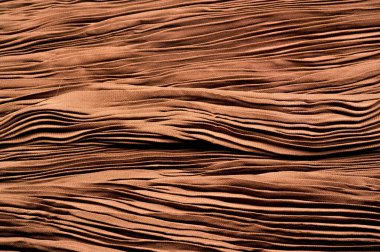 Doku, arka plan, desen, Kumaş gofre kahverengi. Kayısı rengi.