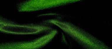 doku, arka plan, desen. yeşil ipek kumaş panoramik fotoğraf.
