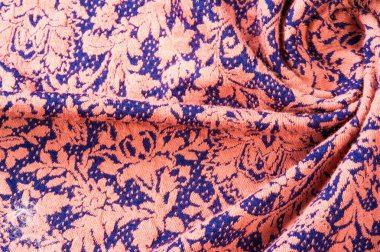 Dokulu, arka plan, desen, Kumaş yün, mavi bir arka plan üzerinde