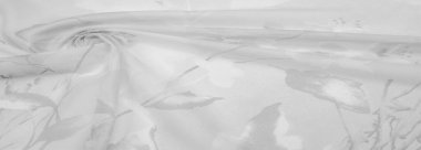 Doku, arka plan, büyük desenli ince yarı saydam ipek.