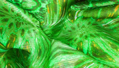 Arka plan dokusu, desen. Yeşilimsi zümrüt gölgesinden ipek.