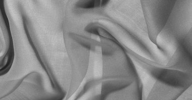 doku, arka plan, desen, gri siyah İpek Kumaş Bu çok l