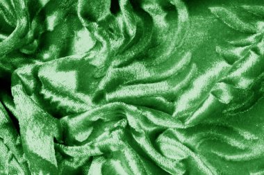 velor yeşil kumaş Kadife desen bir sünnetsiz altından oyulmuş