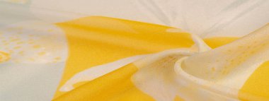 Doku, arka plan, desen, ipek kumaş, bir g sarı çiçekler