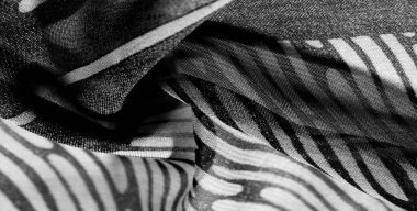 doku, arka plan, desen, duvar kağıdı. Siyah beyaz ipek kumaş