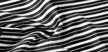  ipek çizgili kumaş. Siyah ve beyaz çizgiler. Bu güzel, s