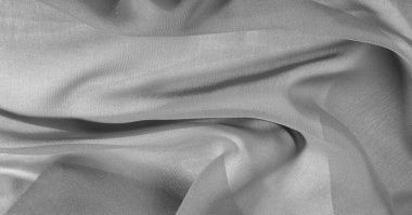 doku, arka plan, desen, gri siyah İpek Kumaş Bu çok l