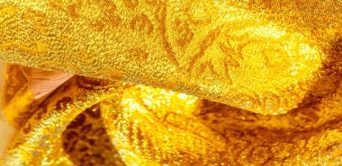 Doku arka planı, desen. kumaş; sarı altın brokar. Organz