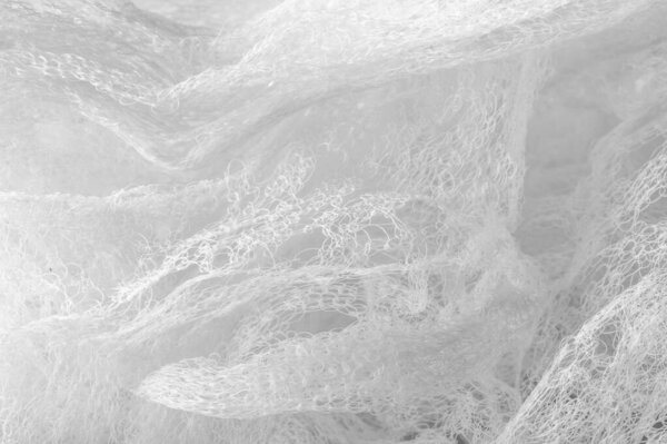 Texture background pattern white fabric in a mesh Thanks to a un