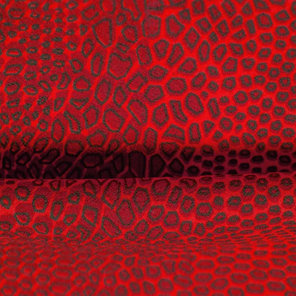 Красная шелковая ткань, кожа животного. Все проекты являются новыми и разработаны — стоковое фото