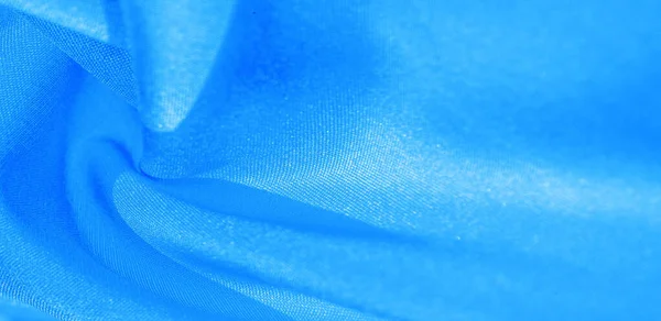 Textura, fondo, patrón, tela de seda en azul. Esta seda es — Foto de Stock