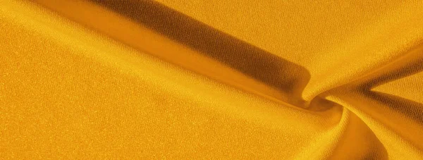 Tekstur, latar belakang, kain sutra, saputangan wanita kuning; D — Stok Foto