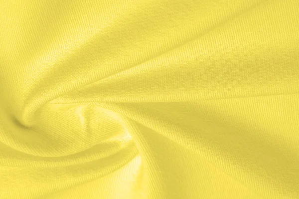 Textuur achtergrond patroon. Gebreide stof geel. Stekend, Xan — Stockfoto