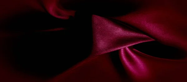 Textura, tela de seda roja foto panorámica. Seda Duke estado de ánimo satén  - —  Fotos de Stock