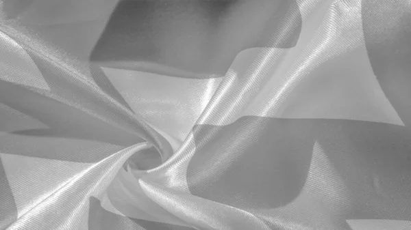 Текстура, фон, візерунок, шовковий сірий і білий креп дихання . — стокове фото