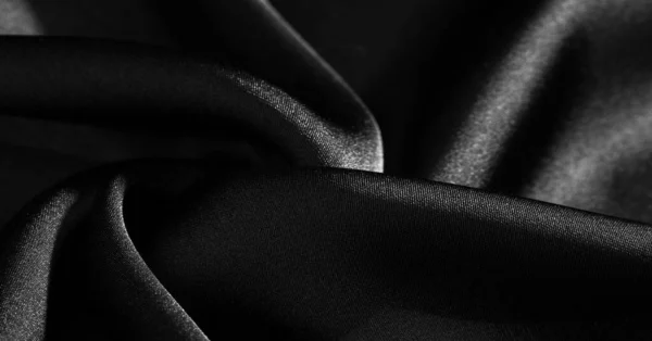 Фон, узор, текстура, обои, черная шелковая ткань. Добавить — стоковое фото