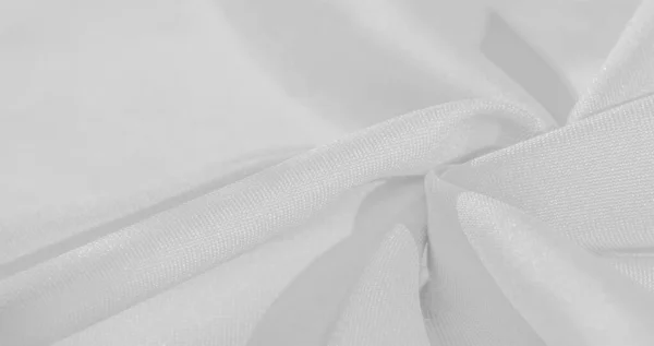Texture, fond, motif, tissu de soie de couleur blanche, solide — Photo