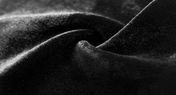 Texture background, pattern. Black Velveteen. This magnificent e — Stock Photo, Image