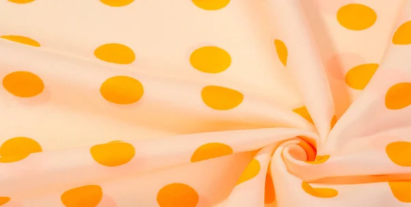Текстурований фон, помаранчева точкова шовкова тканина. Цей універсальний — стокове фото