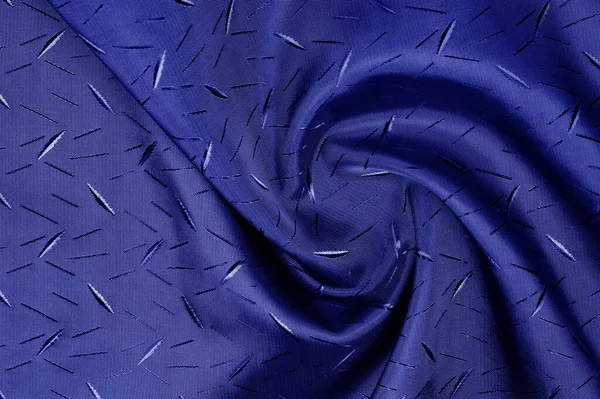 Текстура, фон, рисунок, синяя шелковая ткань. Средний класс — стоковое фото
