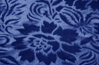 Mavi renk Kadife doku arka plan desen velor bez s