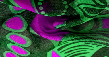 doku arka plan desen duvar kağıdı. Yeşil pembe siyah ipek fabr