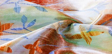 doku, arka plan. Metalik ipek kumaş. Ele eklemek için ideal