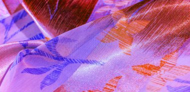 doku, arka plan. Metalik ipek kumaş. Ele eklemek için ideal