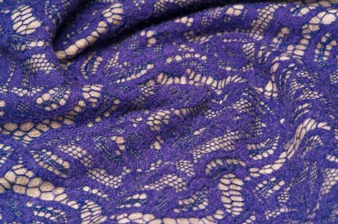 Arka plan dokusu. Şablon. Dantel kaplı sıcak yün kumaş