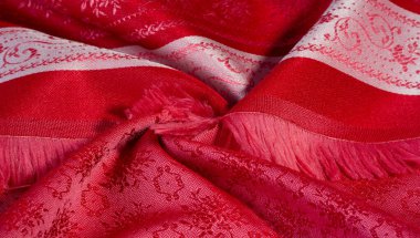 doku arka plan deseni. kırmızı kumaş Bu kumaş sıkı bir sa olduğunu